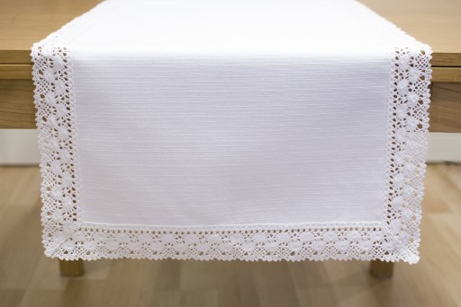 Luksusowy bieżnik plamoodporny z koronką 40X130