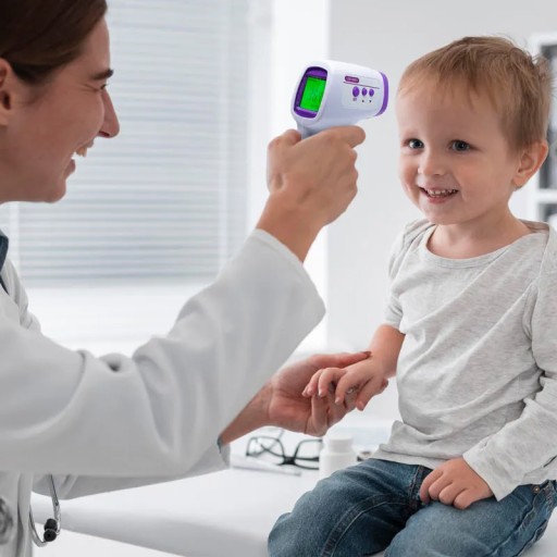 TERMOMETR BEZDOTYKOWY NA PODCZERWIEŃ LCD ELEKTRONICZNY DOKŁADNY CZOŁO UCHO