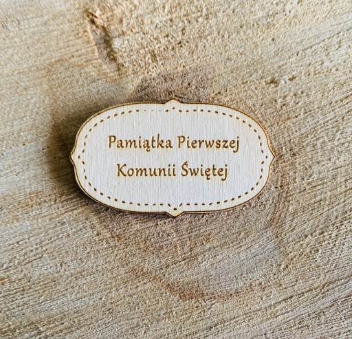 Tabliczka z napisem pamiątka komunii grawer 10cm
