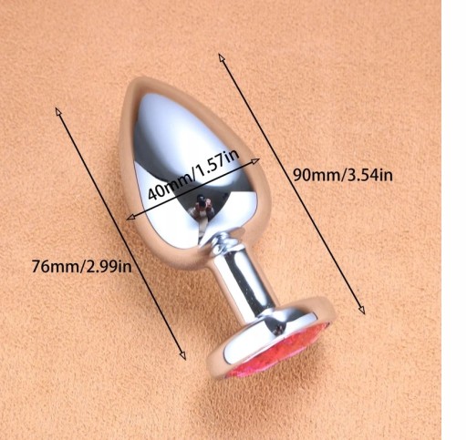 STALOWY KOREK ANALNY SERCE ZATYCZKA PLUG ANAL BDSM