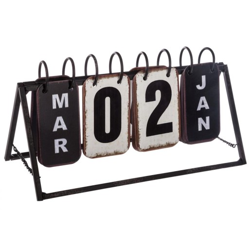 Metal Decorative Decorative Wheeled Calendar Loft