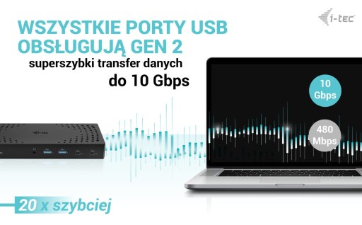 Stacja dokująca USB 3.0 / USB-C / Thunderbolt, 3+
