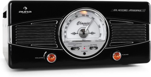 Проигрыватель проигрывателя Auna MG-TT-82B RETRO - черный