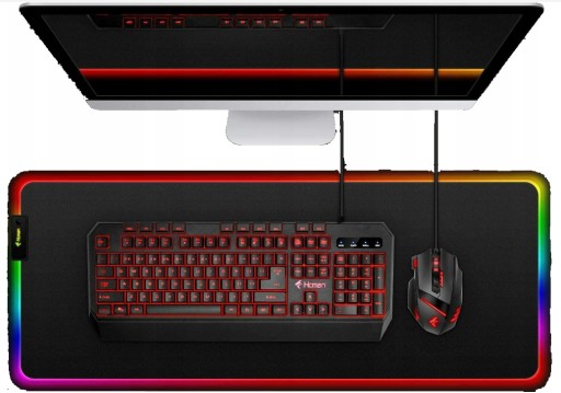 ИГРОВОЙ КОВРИК ДЛЯ МЫШИ ДЛЯ ГЕЙМЕРОВ RGB LED