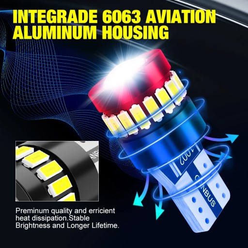 2шт Canbus W5W T10 светодиодные лампы 3014 3030 18SMD