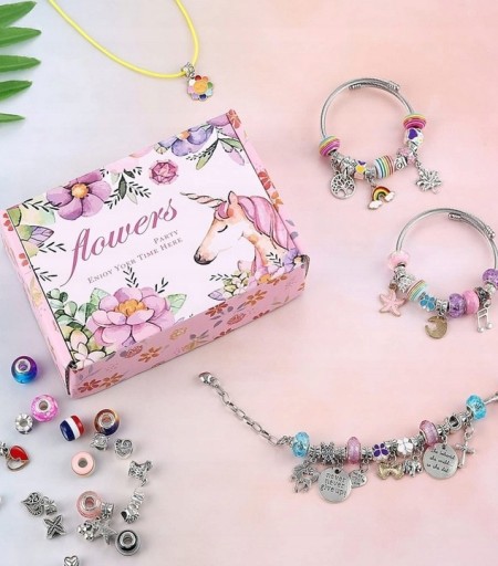 KREATYWNY ZESTAW do robienia BIŻUTERII BRANSOLETEK Charms Beads