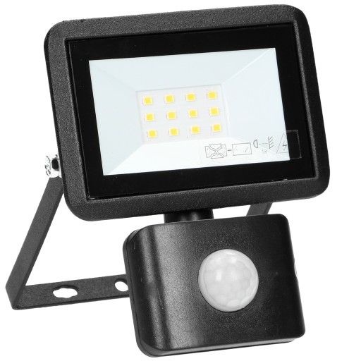 NAŚWIETLACZ LED HALOGEN LAMPA 10W Z CZUJNIK RUCHU