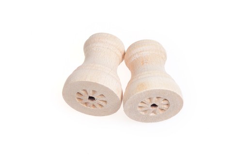 Wspornik drewniany pojedynczy do karnisza karnisz fi 28 mm Surowy 2 szt