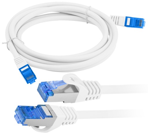 Ethernet Интернет-кабель Витой RJ45 LAN Категория 6A SFTP LSZH 2м Белый
