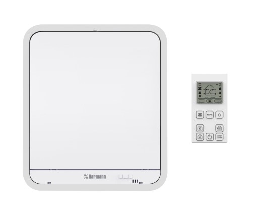 Компактная настенная установка рекуперации тепла AIRDOT 200 link+ Harmann 100м3/ч Wi-Fi + Пульт дистанционного управления