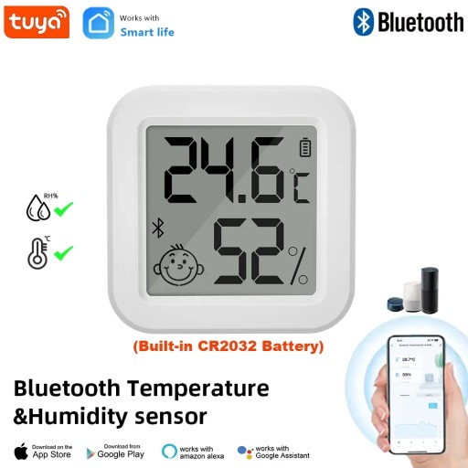 Czujnik temperatury, wilgotności Tuya THB1 łączność z bluetooth