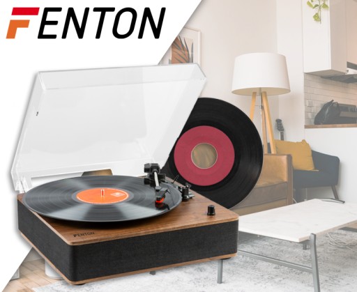 Стереофонический проигрыватель HQ BT с динамиками Fenton + винил