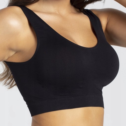 GATTA BEZSZWOWY BIUSTONOSZ SPORT TOP CZARNY XL