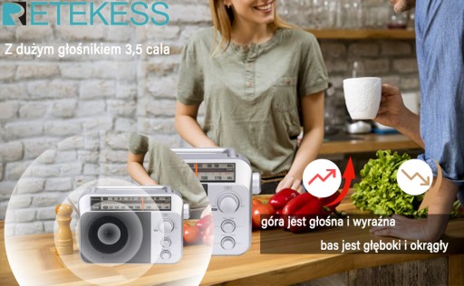 Retekess TR604radio FM AM Przenośne radio(Srebrne)