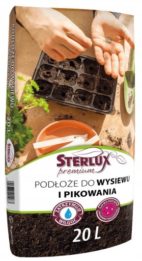 Ziemia Podłoże do Wysiewu i Pikowania Rozsady Sterlux Premium 20l