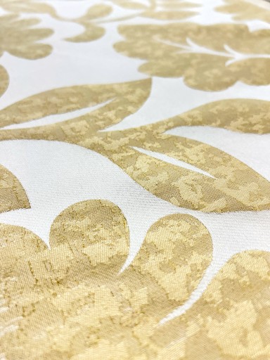 Готовая штора на заказ Nature Cream Leaves Pattern Бежевый