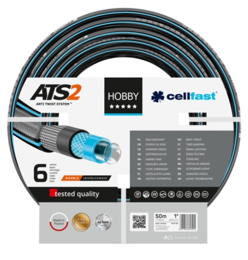 САДОВЫЙ ШЛАНГ CELLFAST HOBBY ATS2 1 дюйм, 50 м