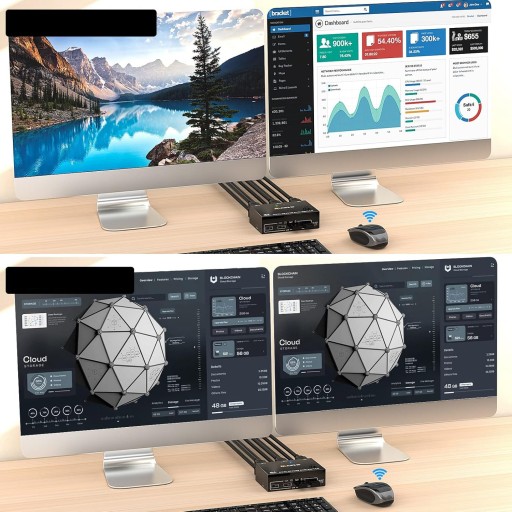 DP-переключатель KVM 2 ПК 2 монитора, 4K, 144 Гц, двойной монитор R464