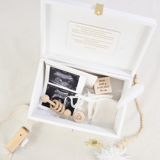 Pudełko Wspomnień na kłódkę Prezent na Chrzest Memory Box oh BABY dziecko