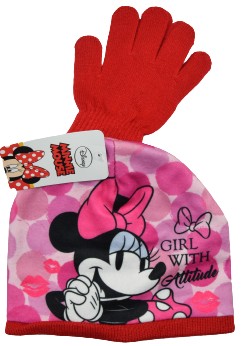 SET CAP + GMOUSE Gloves Minnie 54 Red