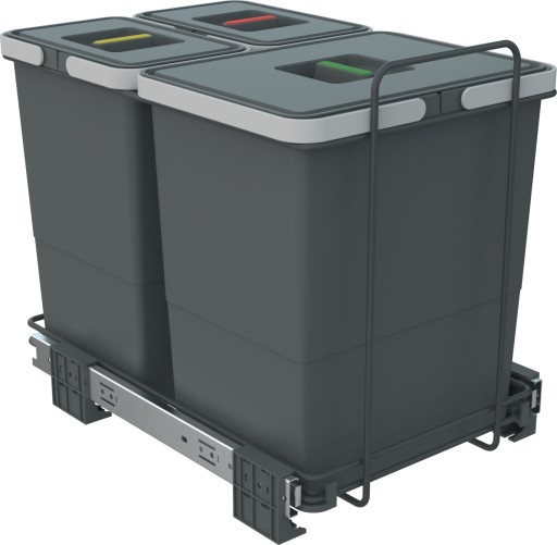 Сортировщик мусора ECOFIL PF01 34B1, 3 корзины Elletipi, для шкафа 40 см