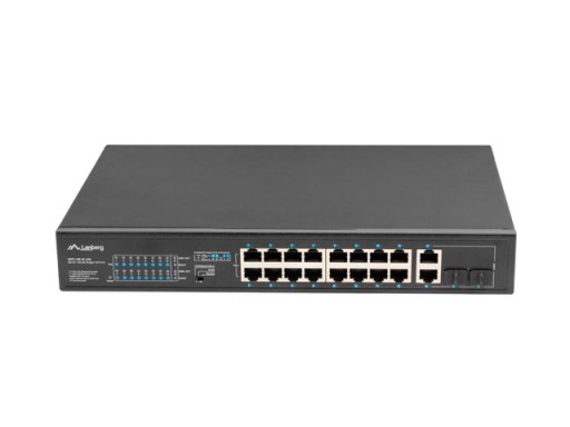 КОММУТАТОРНАЯ СТОЙКА 16x100 МБ POE+/2X COMBO 19 дюймов, 250 Вт