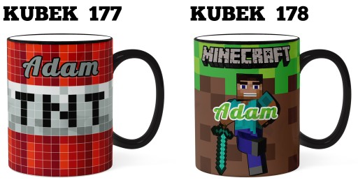 ВОЛШЕБНАЯ КРУЖКА 330 МЛ MINECRAFT РАЗНЫЕ ДИЗАЙНЫ + НАЗВАНИЕ
