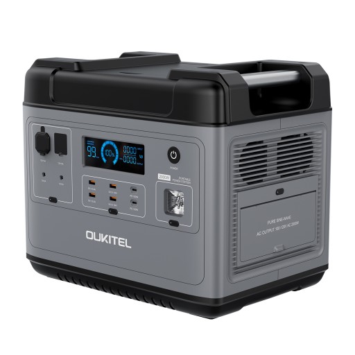 ПОРТАТИВНАЯ ЭЛЕКТРОСТАНЦИЯ 625000 мАч, 2000 Вт, ИБП-ГЕНЕРАТОР PD100W OUKITEL P2001E