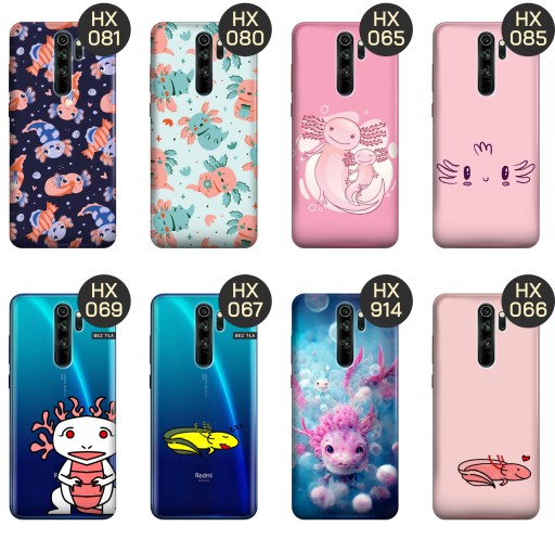 Случай для Xiaomi Redmi Примечание 8 Pro Patters Axolotl Axolotl с корпусом аксолотла