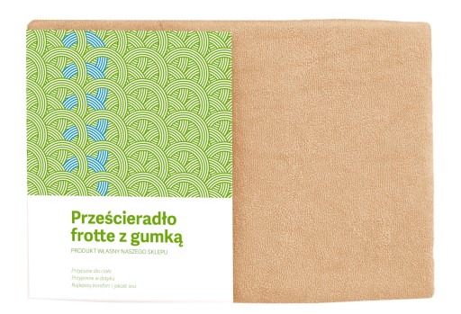 PRZEŚCIERADŁO Z GUMKĄ FROTTE 140X200 BEŻOWE BAWEŁNIANE GĘSTE GRUBE