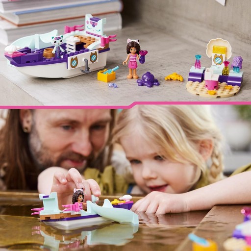 КОМПЛЕКТ LEGO «РУСАЛКА КОРАБЛЬ И СПА» GABI GABBY'S DOLLHOUSE CAT HOUSE LODZ