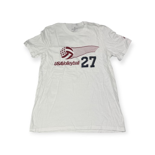 Koszulka męska biała Adidas USA Volleyball 27 M
