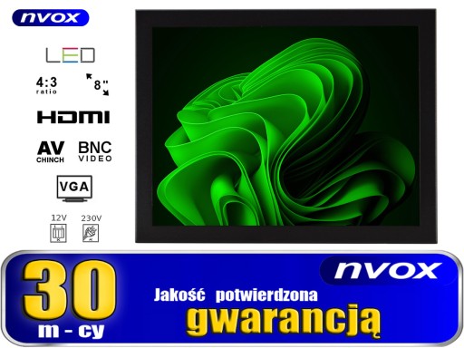 Сенсорный светодиодный монитор с открытой рамкой, 8 дюймов, VGA, HDMI AV