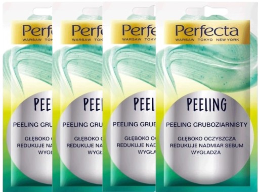 4 шт. ОЧИЩАЮЩИЙ КРУПНОЗЕРНИСТЫЙ ПИЛИНГ PERFECTA SACHET Частицы грецкого ореха.