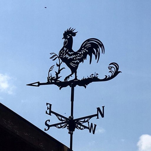 Metalowy czarny kogut Weathervane Weather Vane