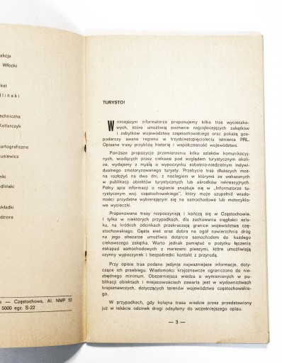 STARA KSIĄŻKA SAMOCHODEM PO WOJEWÓDZTWIE CZĘSTOCHOWSKIM