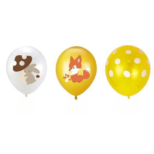 BALONY W ŻYWYCH KOLORACH Z DRUKEM lateksowym KIDS PARTY