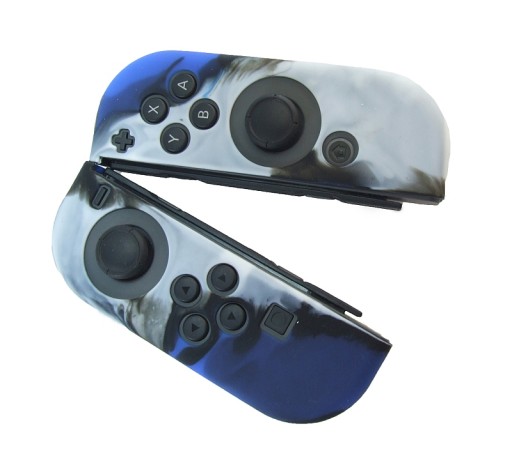 2x СИЛИКОНОВЫЙ ЧЕХОЛ JOY-CON SWITCH CAMO СИНИЙ КРЫШКА