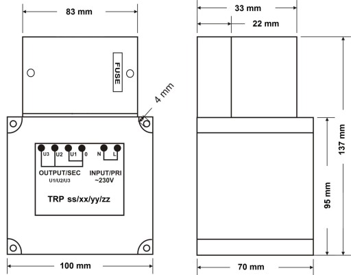 Трансформатор ТРП 80ВА/16В/18В/20В AWT800 Pulsar