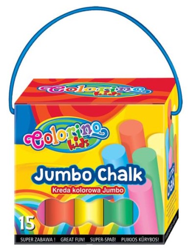 Мел Colorino Kids Jumbo цветной 15 штук в коробке 65825