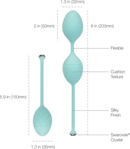 Подушка разговоры Frisky Teal - стимулирующие шары, гейша