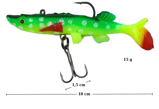GUMA Uzbrojona w kotwicę i główkę jigową Kopyto przynęta 10 cm 15 g