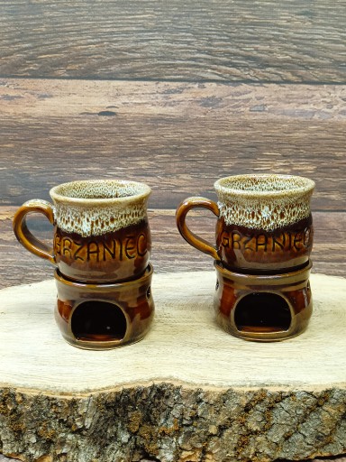 Zestaw do grzanego wina grzańca dla dwóch osób, kamionka, Bogucki 250 ml