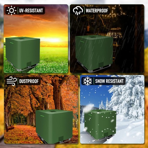 БРЕЗЕНТ ДЛЯ БАКА ДЛЯ ДОЖДЕВОЙ ВОДЫ КРЫШКА MAUZER 1000L IBC НОВАЯ