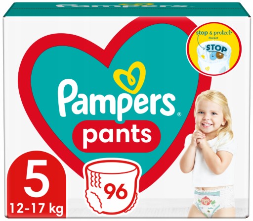 PAMPERS БРЮКИ 5 ПОДГУЗНИКОВ БРЮКИ 96 ШТ.