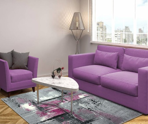 КОВЕР WORN FREEZE 120x170 СКАНДИНАВСКИЙ ФИОЛЕТОВЫЙ