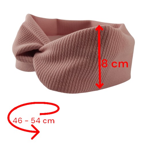 OPASKA Z MATERIAŁU Turban z węzłem Różowa