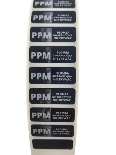 Plomba czarna void total transfer 30*11 mm 500 szt