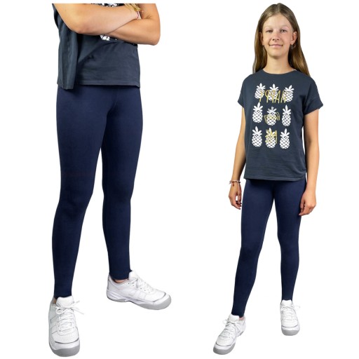 BAWEŁNIANE LEGGINSY GETRY 140 GETRY BAWEŁNA DZIECIECE DO SZKOŁY W-F