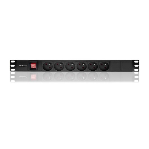 Удлинитель Qoltec для шкафа RACK 1U, 16A PDU